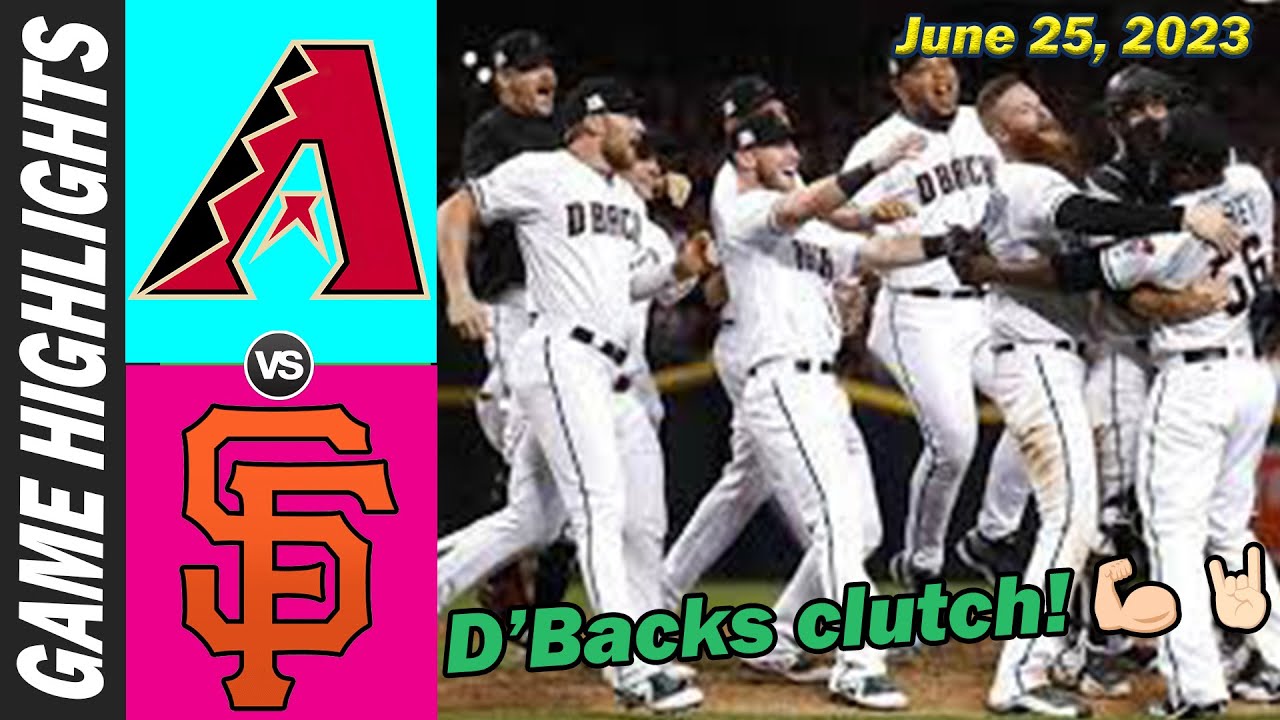 Arizona Diamondbacks Vs San Francisco Giants June 25 2023 Today | Mlb Highlights 2023