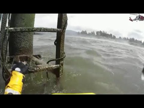 Coast Guard Rescue Near Astoria | Raw Video