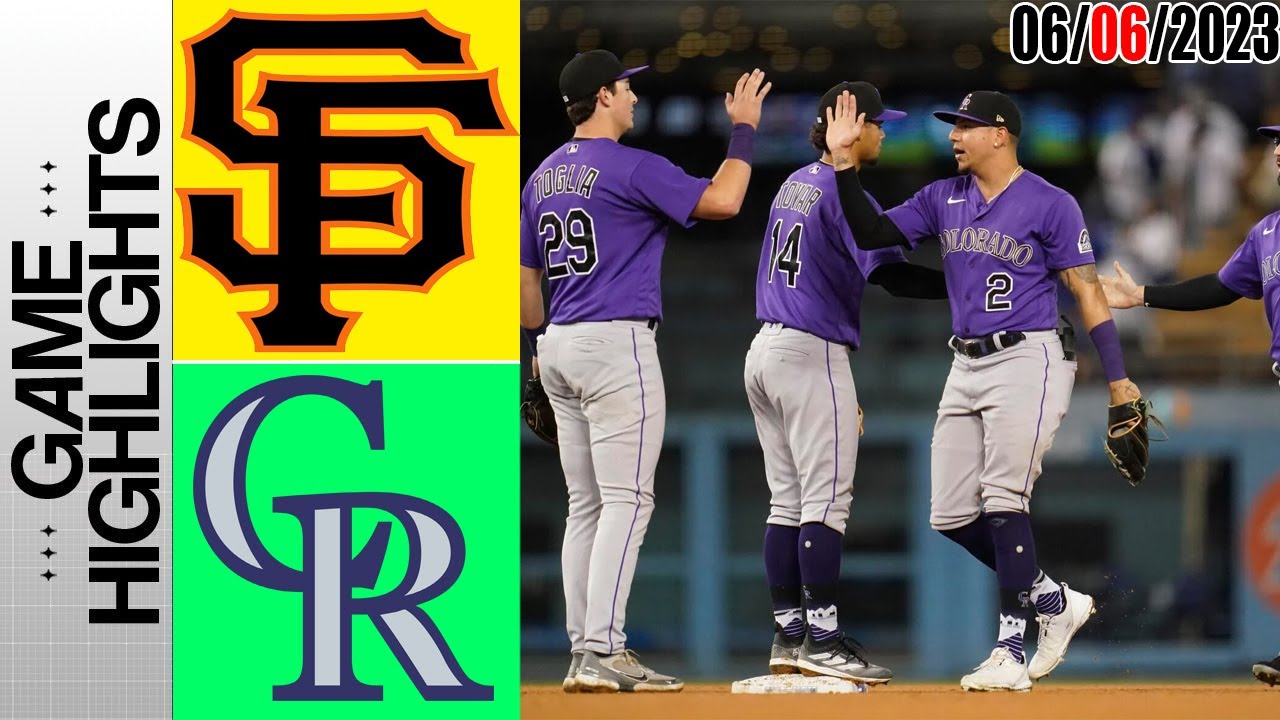 Colorado Rockies Vs San Francisco Giants Game Highlights | Mlb To Day June 6, 2023 | Mlb 2023