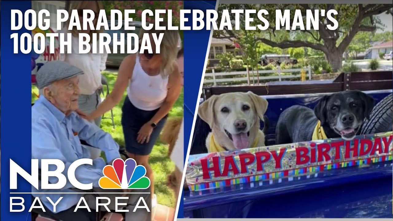 Community Celebrates San Jose Man’s 100th Birthday With Dog Parade