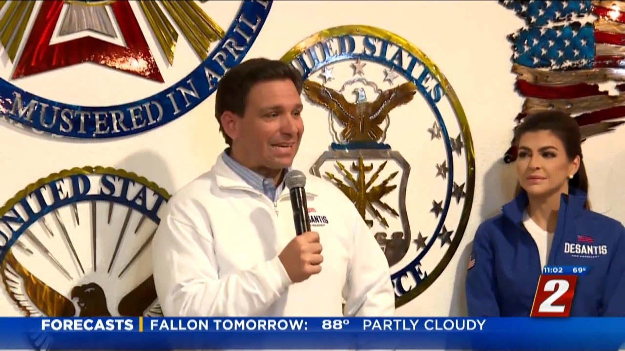 Florida Governor And Presidential Candidate Ron Desantis Visits Reno