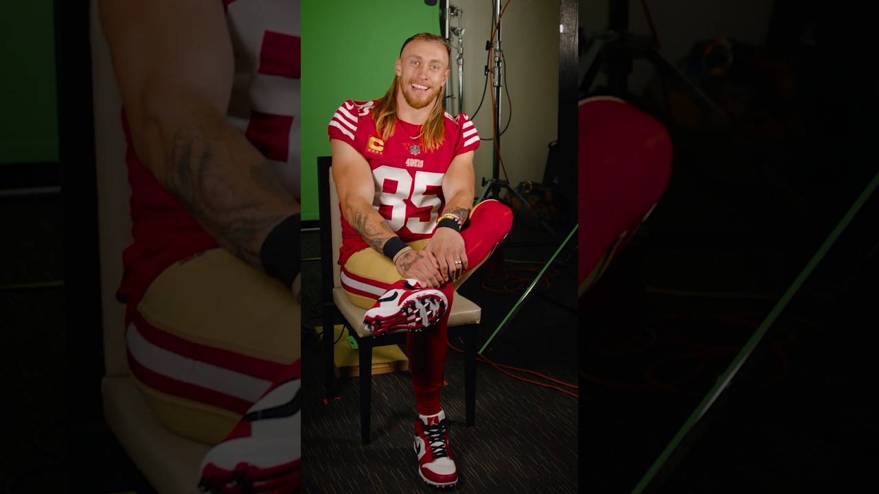 Go Behind The Scenes With George Kittle To The 49ers Media Day #49ers #shorts #georgekittle