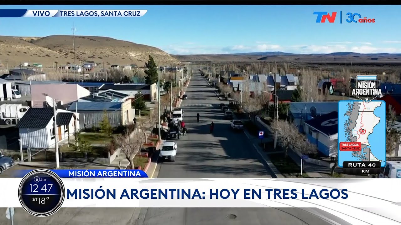 MisiÓn Argentina I Tn En Santa Cruz: Tres Lagos, Un Pueblo De 7 Cuadras.