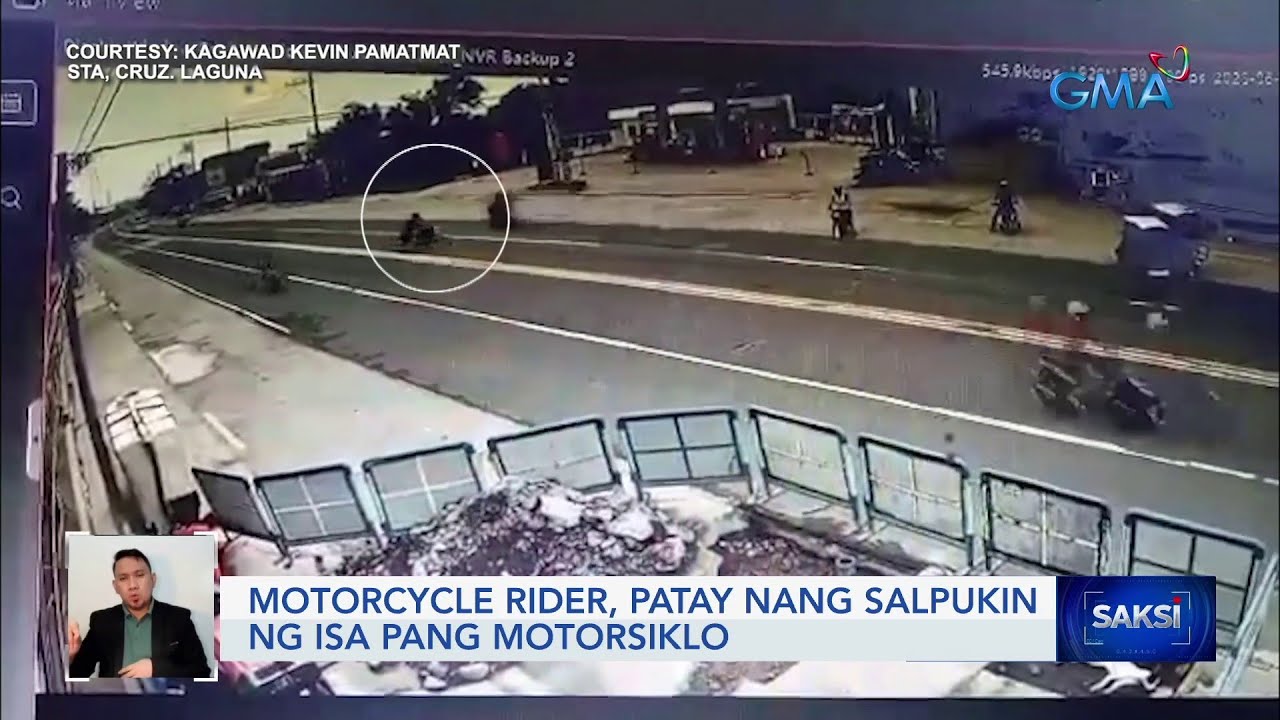 Motorcycle rider, patay nang salpukin ng isa pang motorsiklo | Saksi 1 Motorcycle Rider, Patay Nang Salpukin Ng Isa Pang Motorsiklo | Saksi