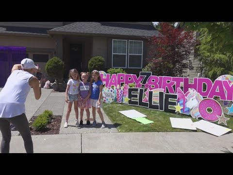Neighbors Throw 7 Year Old Whose Mother Is Battling Aggressive Cancer A Surprise Party