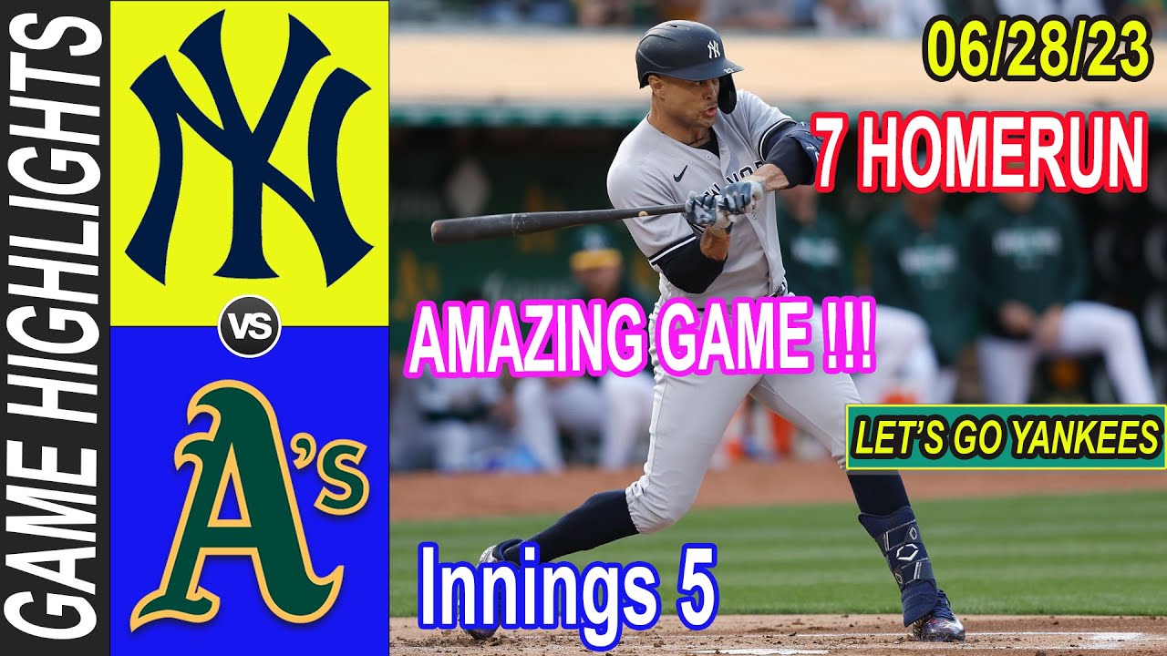 New York Yankees vs Oakland Athletics (Innings 5) Highlights June 28 2023 | MLB Highlights 2023 1 New York Yankees Vs Oakland Athletics (innings 5) Highlights June 28 2023 | Mlb Highlights 2023