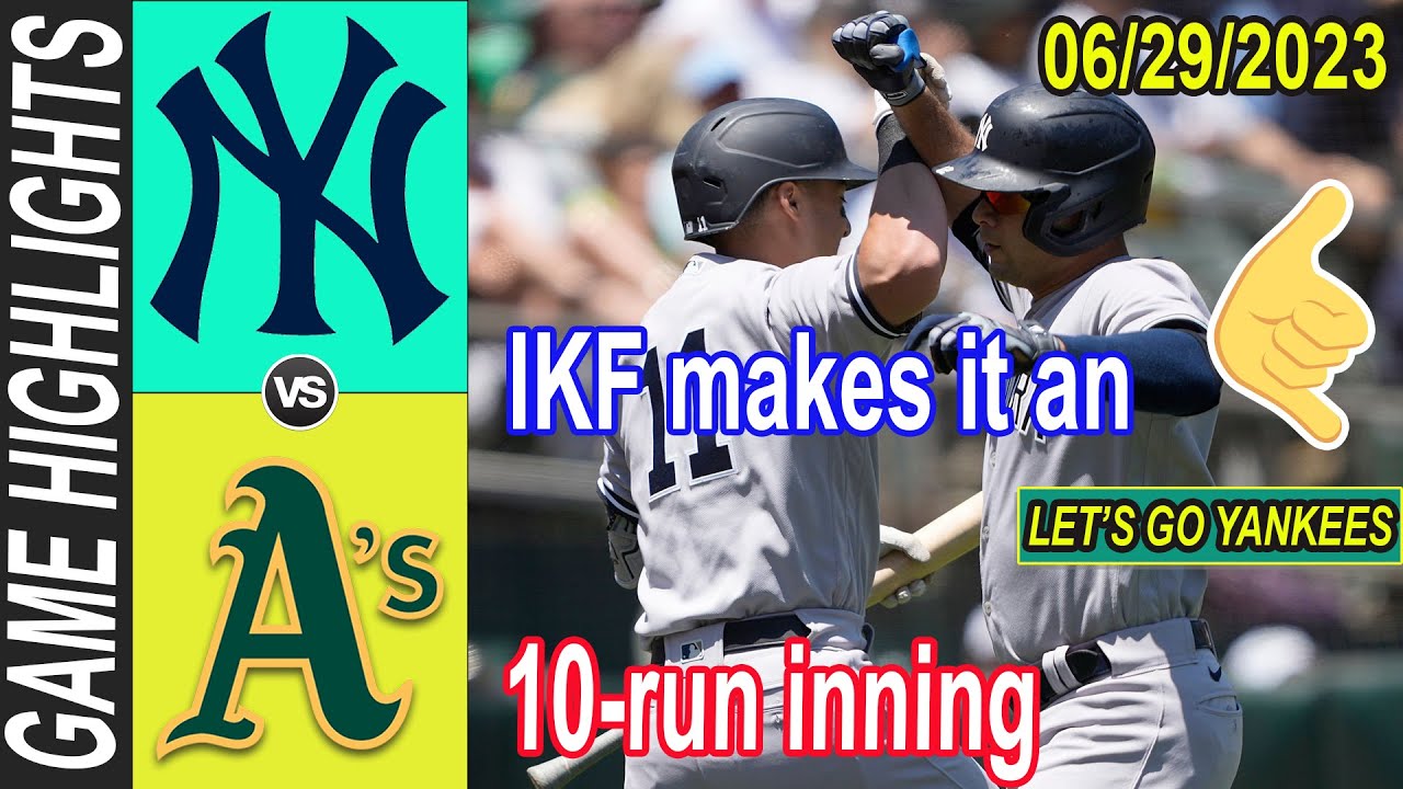 New York Yankees Vs Oakland Athletics (innings 5&6) Highlights June 29 2023 | Mlb Highlights 2023