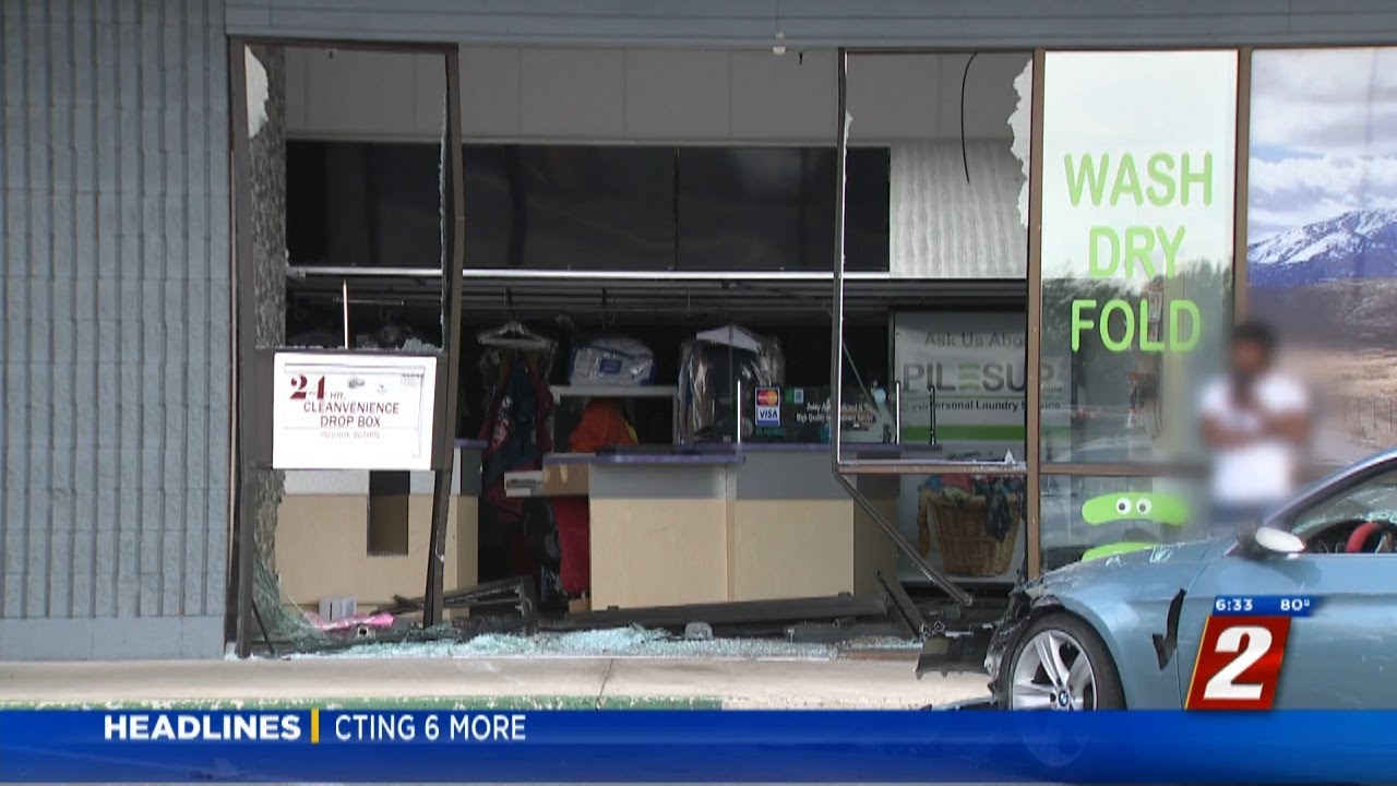 No One Injured After Driver Crashes Car Into Dry Cleaning Business In Reno