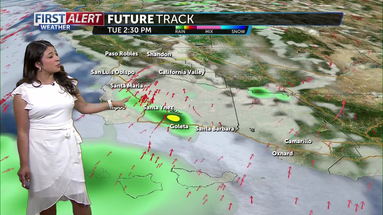 Rain Showers On Tuesday, Possible Thunderstorms In Parts Of San Luis Obispo, North Santa …