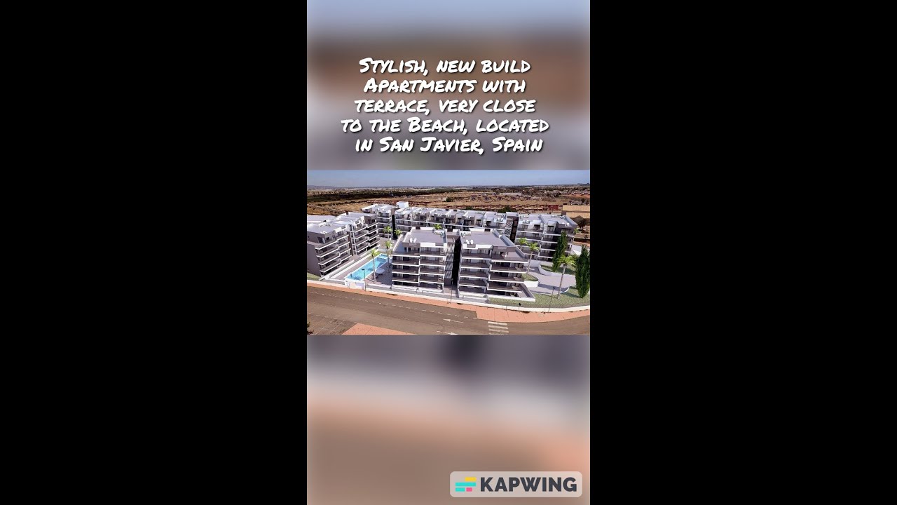 Stylish New Build Apartments Close To The Beach Located In San Javier Spain. #shorts