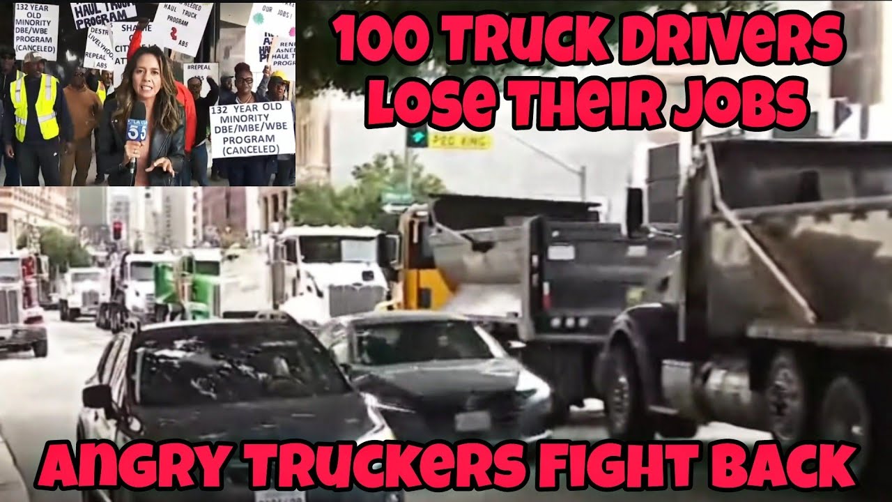 Truck Drivers Shutdown Los Angeles 🤯 New Law Forces 100 Owner Operator Out Of Business