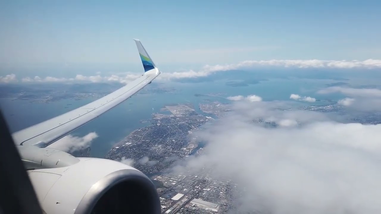 Alaska Airlines B737 taking off San Francisco airport | San Francisco view | Oakland view | SFO 1 Alaska Airlines B737 Taking Off San Francisco Airport | San Francisco View | Oakland View | Sfo
