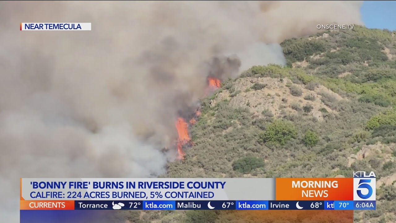 Bonny Fire Burns Hundreds Of Acres In Riverside County