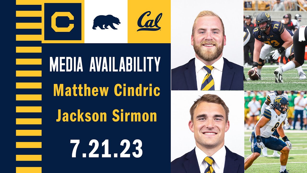 Cal Football: Pac 12 Football Media Day Matthew Cindric/jackson Sirmon Press Conference (7.21.23)