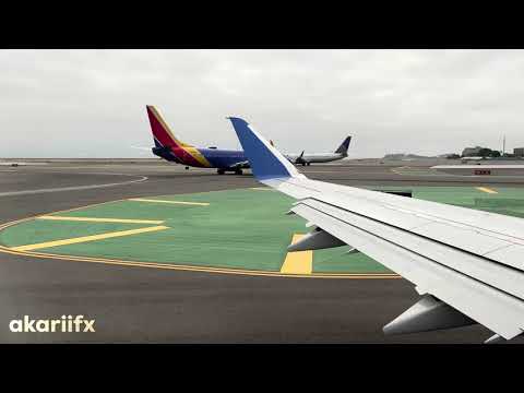 Cloudy Morning San Francisco Departure [4k60fps Hdr] | United Express | Embraer E175ll | N616ux