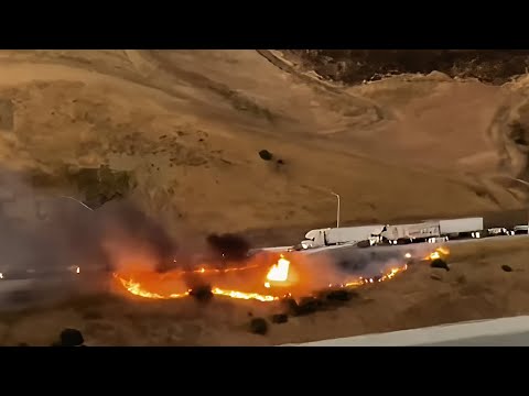 Fiery Big Rig Crash Snarls Eastbound Traffic Over Altamont Pass