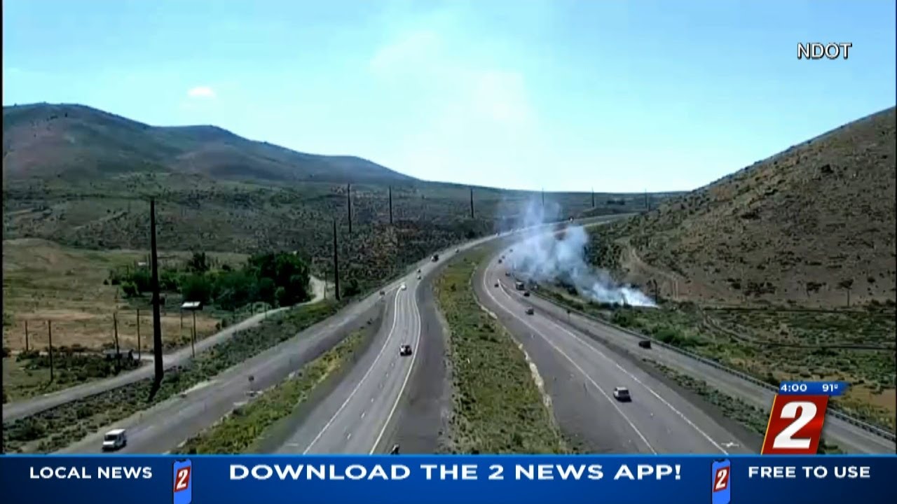 Firefighters Mop Up Brush Fire Along Us 395 Near Red Rock