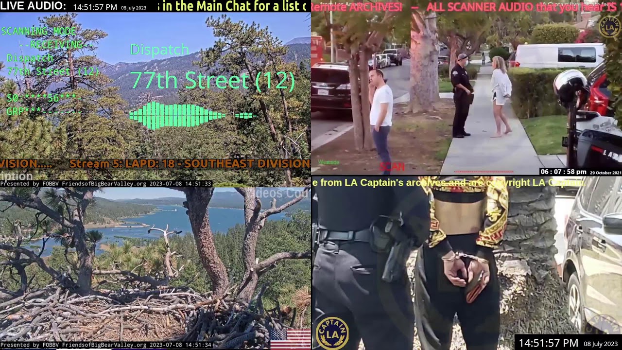 Live Los Angeles Police Scanner Audio Lapd Police Lafd Fire // 08 Jul 2023 // La Captain