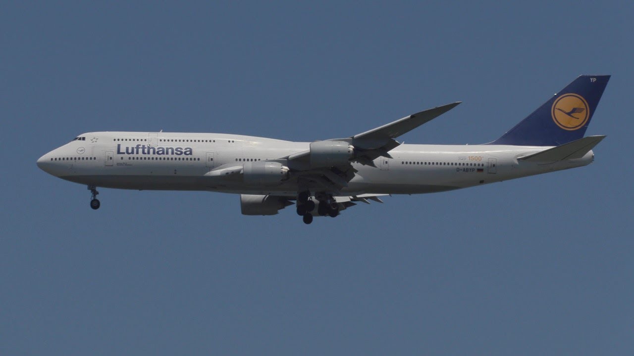 Lufthansa 1’500th Boeing 747 8 Landing Frankfurt To San Francisco Airport L Plane Spotting Sfo Ksfo