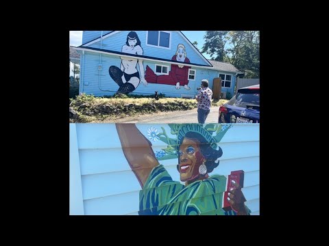 Marsha P. Johnson Joins Iconic Bettie Page & Divine Murals On Seattle Home