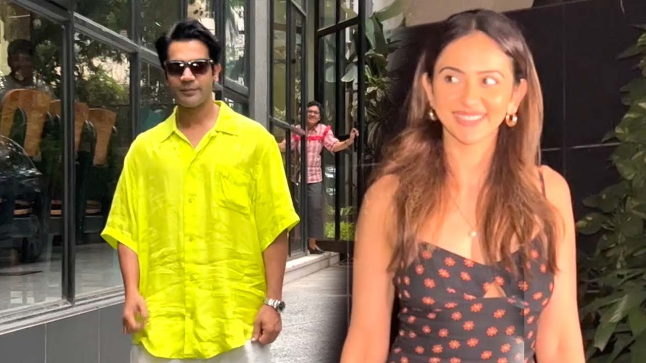 Rakul Preet Singh And Rajkumar Rao Spotted Outside Maddock Office In Santacruz | Shudh Manoranjan