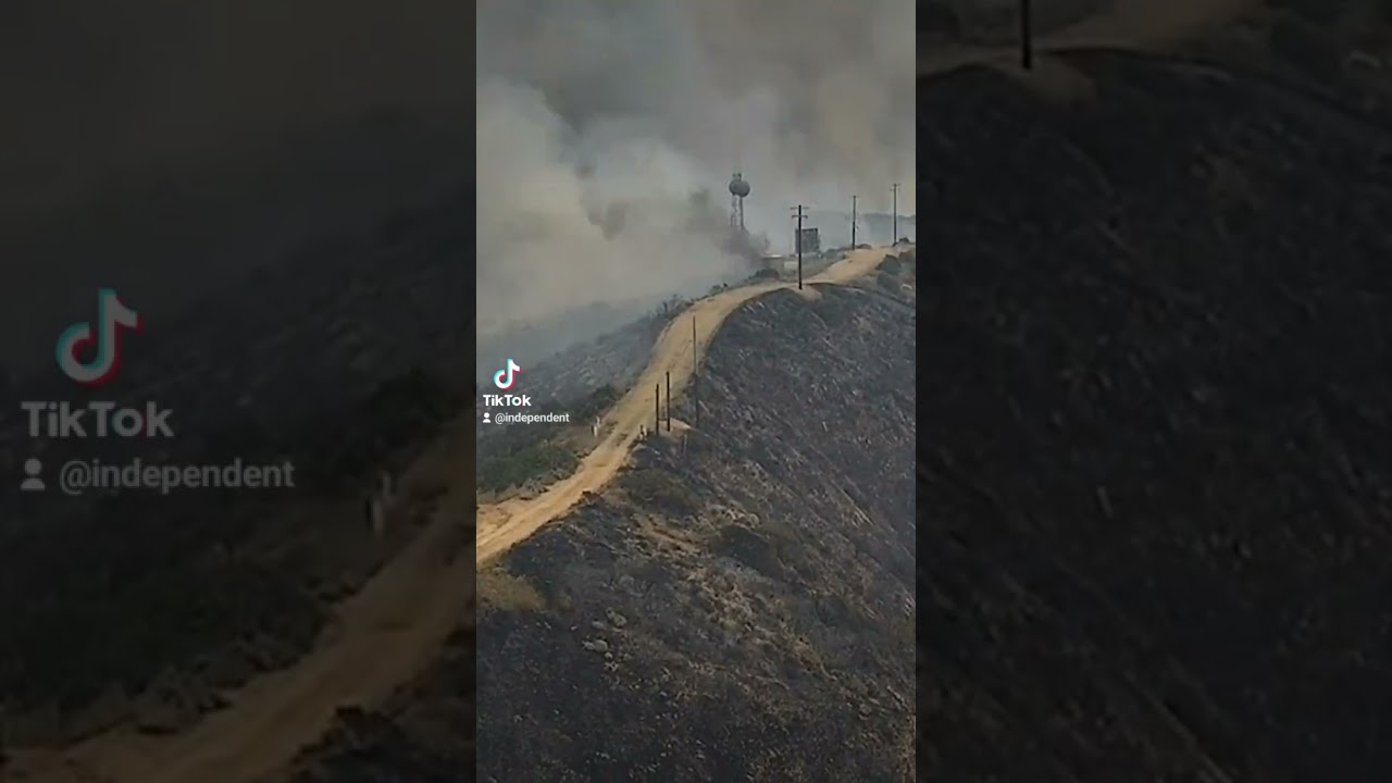 Timelapse Of Rabbit Fire Shows Devastation Across Riverside County, California #wildfire #shorts