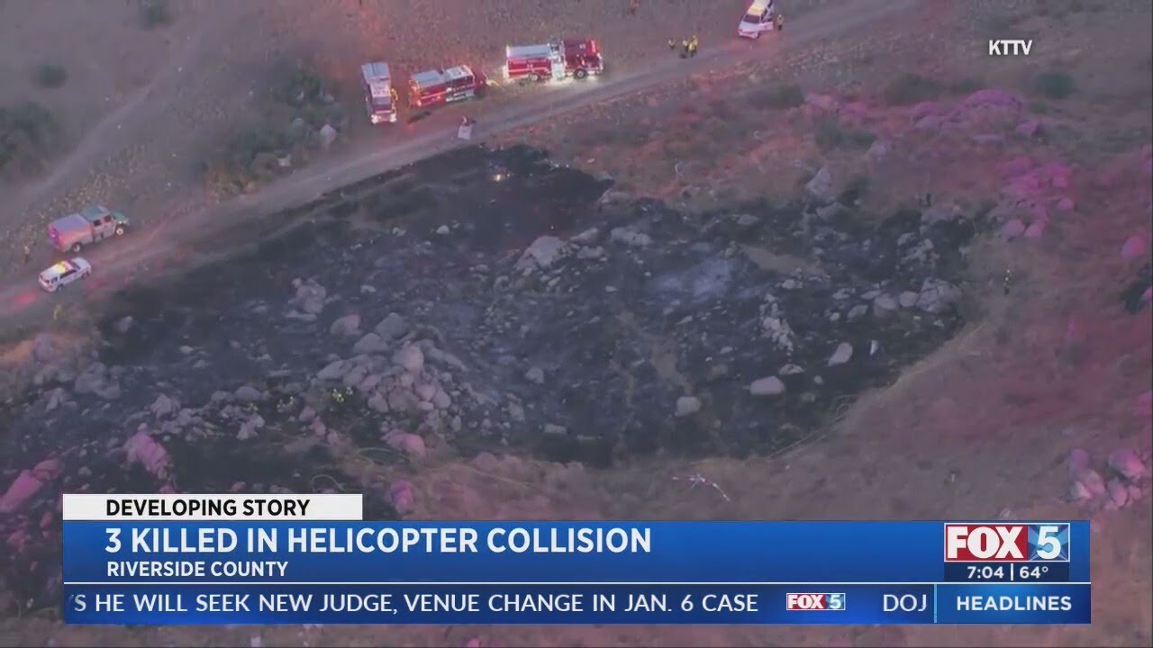 3 Killed In Helicopter Collision In Riverside County