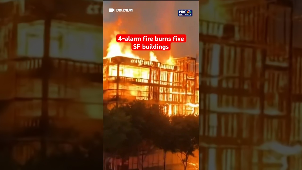 4 Alarm Fire Burns Five Buildings In #sanfrancisco • #bayarea