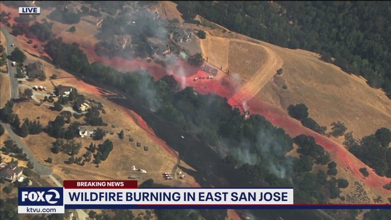 60 Acre Wildfire Burning In East San Jose