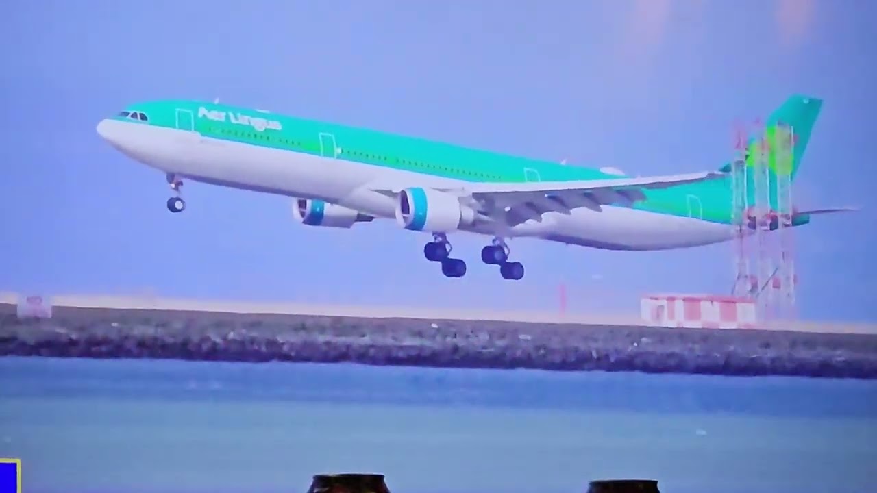 AIR LINGUS FLIGHT 961 HEAVY FROM DUB AIRPORT TO SFO AIRPORT A-330-300 LANDING ON RUNWAY 28R 1 Air Lingus Flight 961 Heavy From Dub Airport To Sfo Airport A 330 300 Landing On Runway 28r