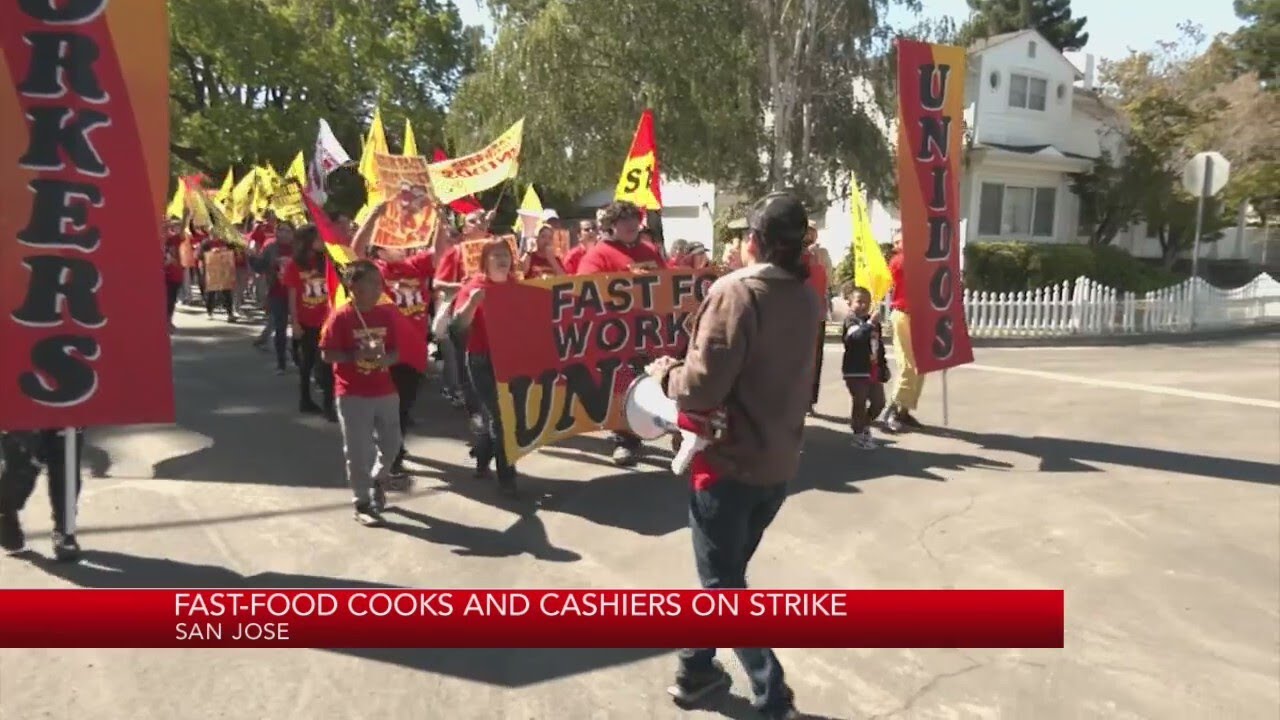 Fast Food Cooks And Cashiers On Strike In San Jose