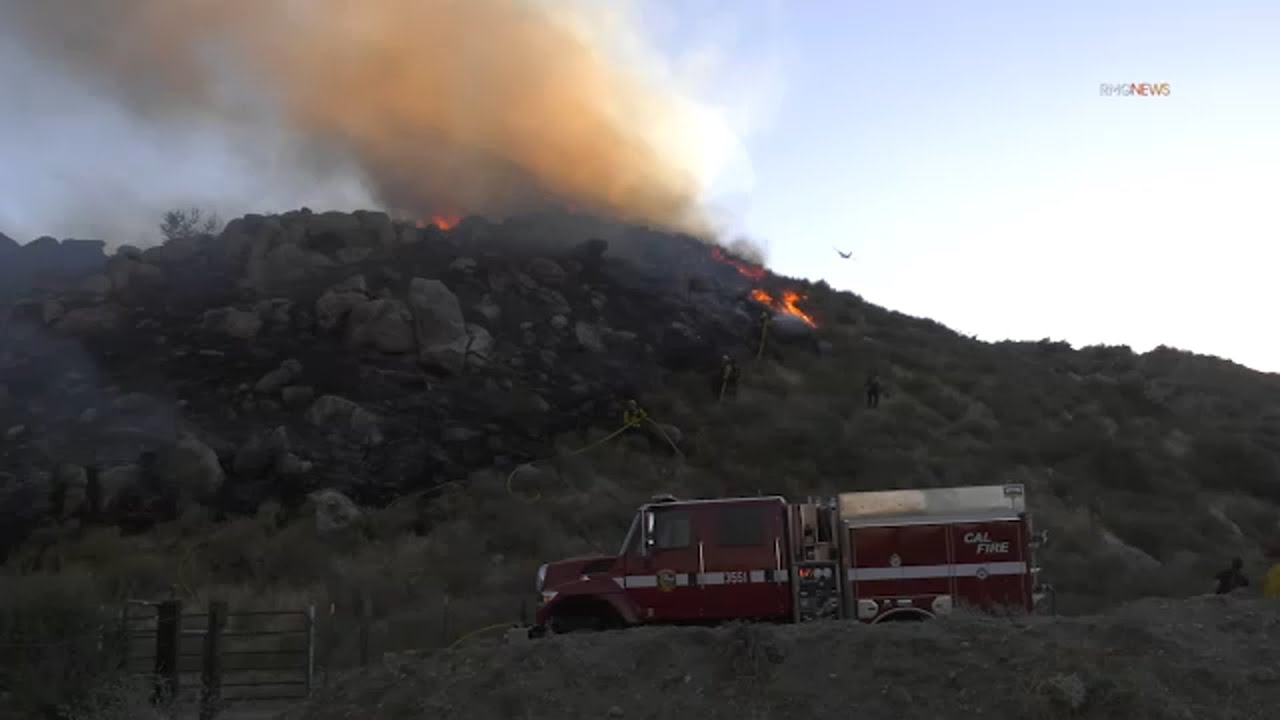 Helicopter Crashes Battling Brush Fire In Riverside County