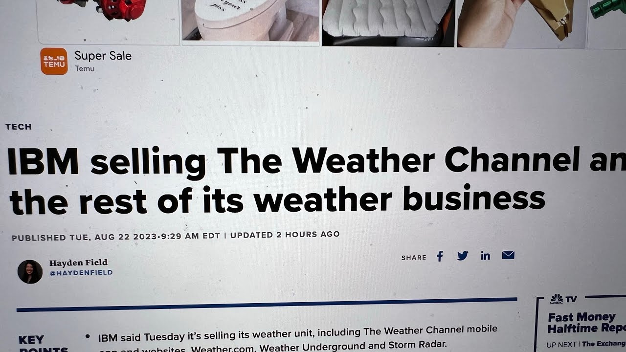 Ibm Selling Weather Channel App But The Weather Channel Tv Show Owned By Byron Allen