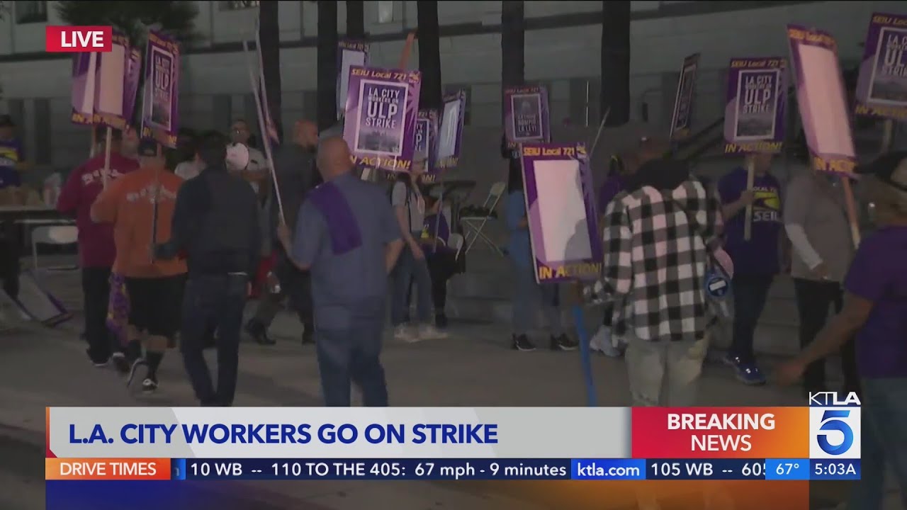 L.a. City Workers’ 1 Day Strike Expected To Impact Services