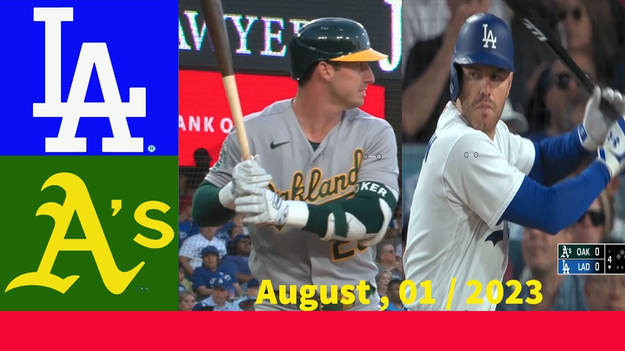 L A, Dodgers Vs. Oakland Athletics (8/01/23) Full Game Highlights / Mlb Highlights Aug /01/2023