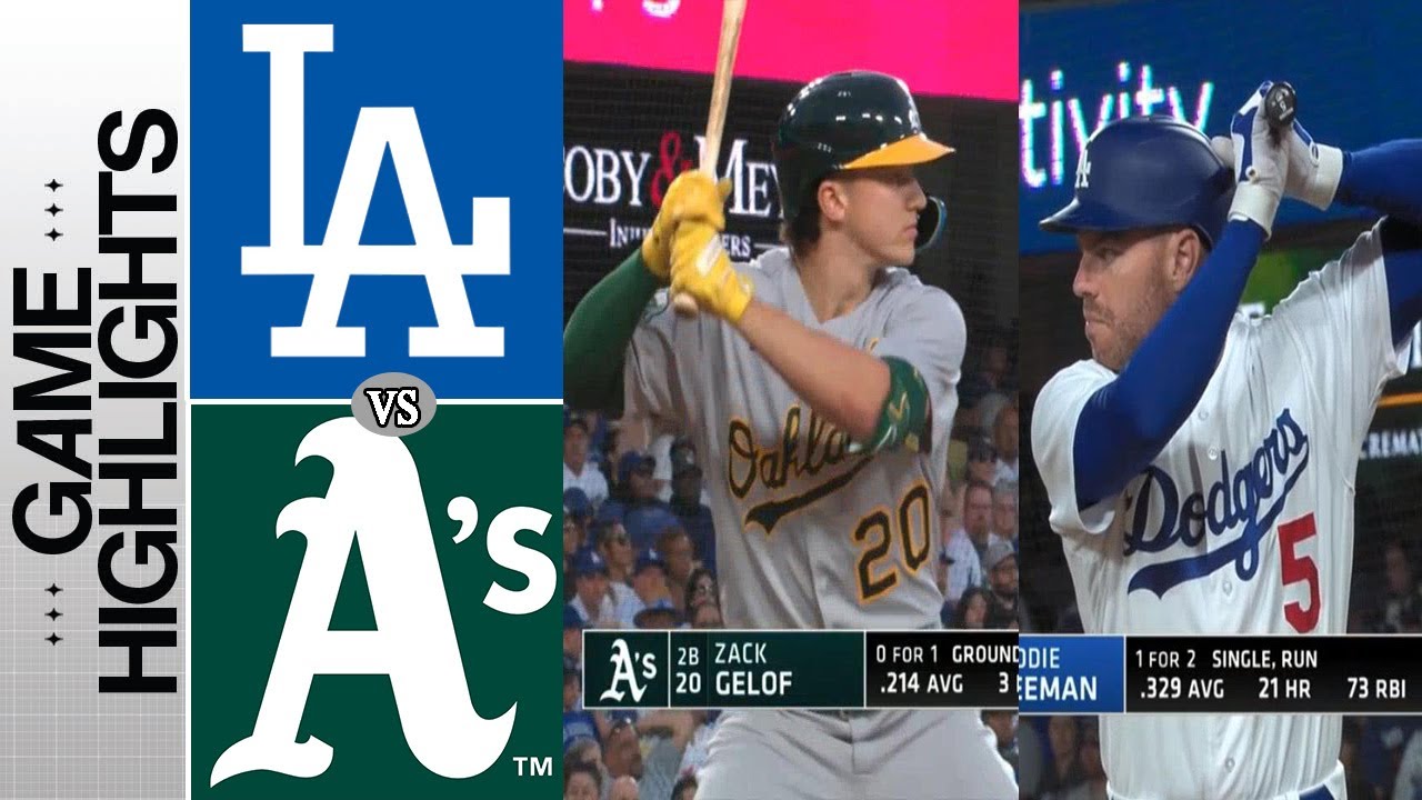 Los Angeles Dodgers Vs Athletics (08/01/23) Full Game Highlights – Mlb Highlights | Mlb Season 2023