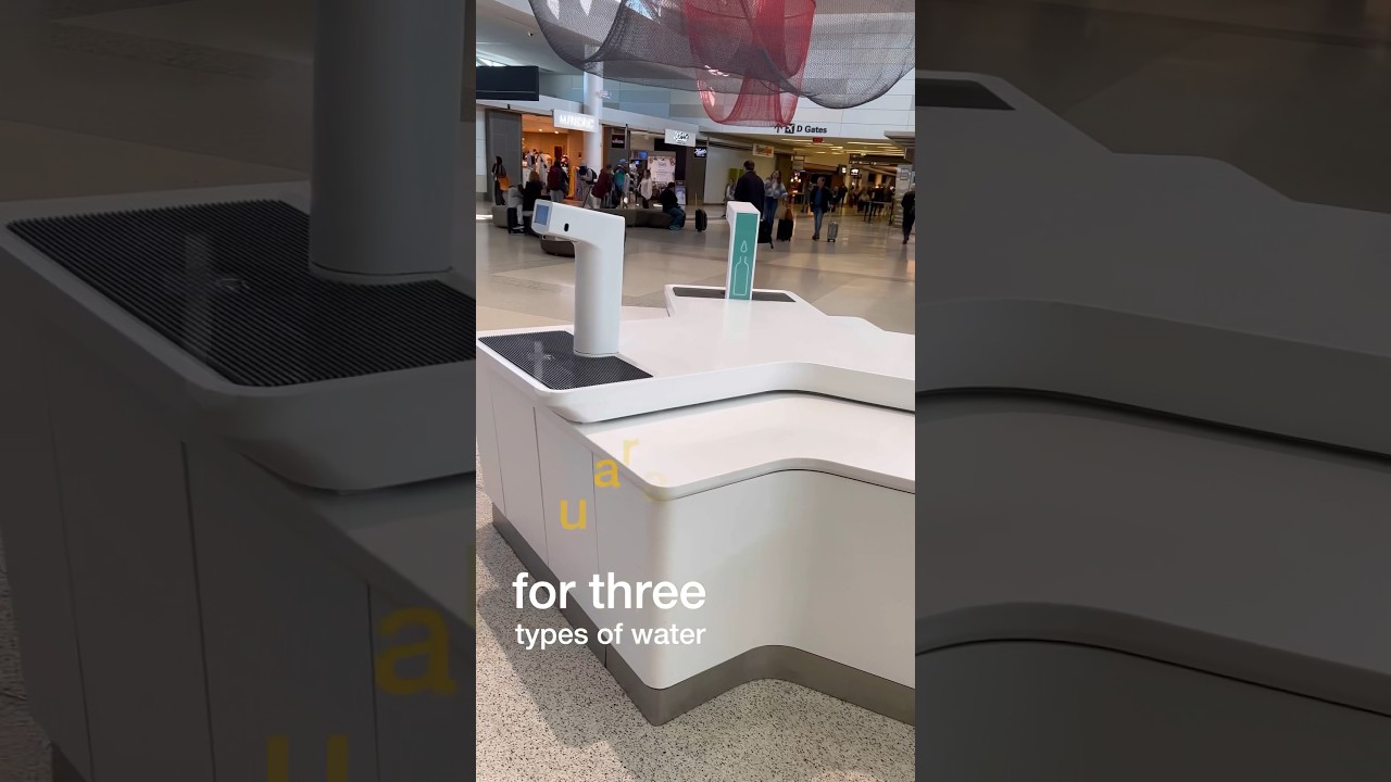 Meet The Coolest Water Fountain At Sfo Airport #travel #airport #sanfrancisco #sfo #water