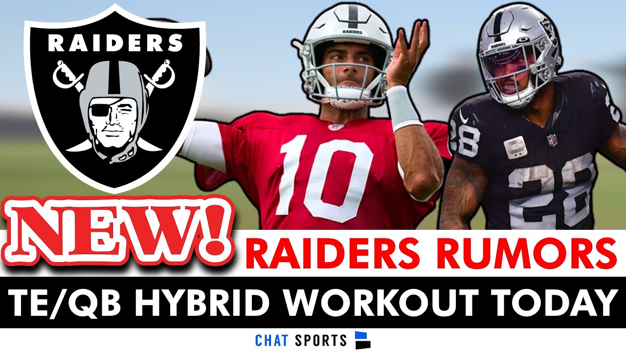 Raiders Workout Te + Raiders Rumors On Josh Jacobs, Jimmy Garoppolo, Jakorian Bennett & Tre Tucker