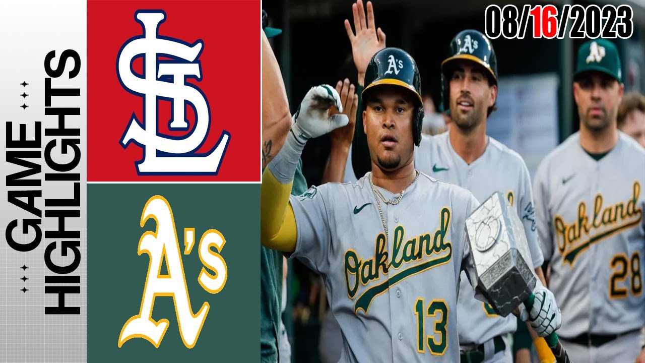 St.louis Cardinals Vs Oakland Athletics Highlights [today] | August 16, 2023 | Mlb 2023