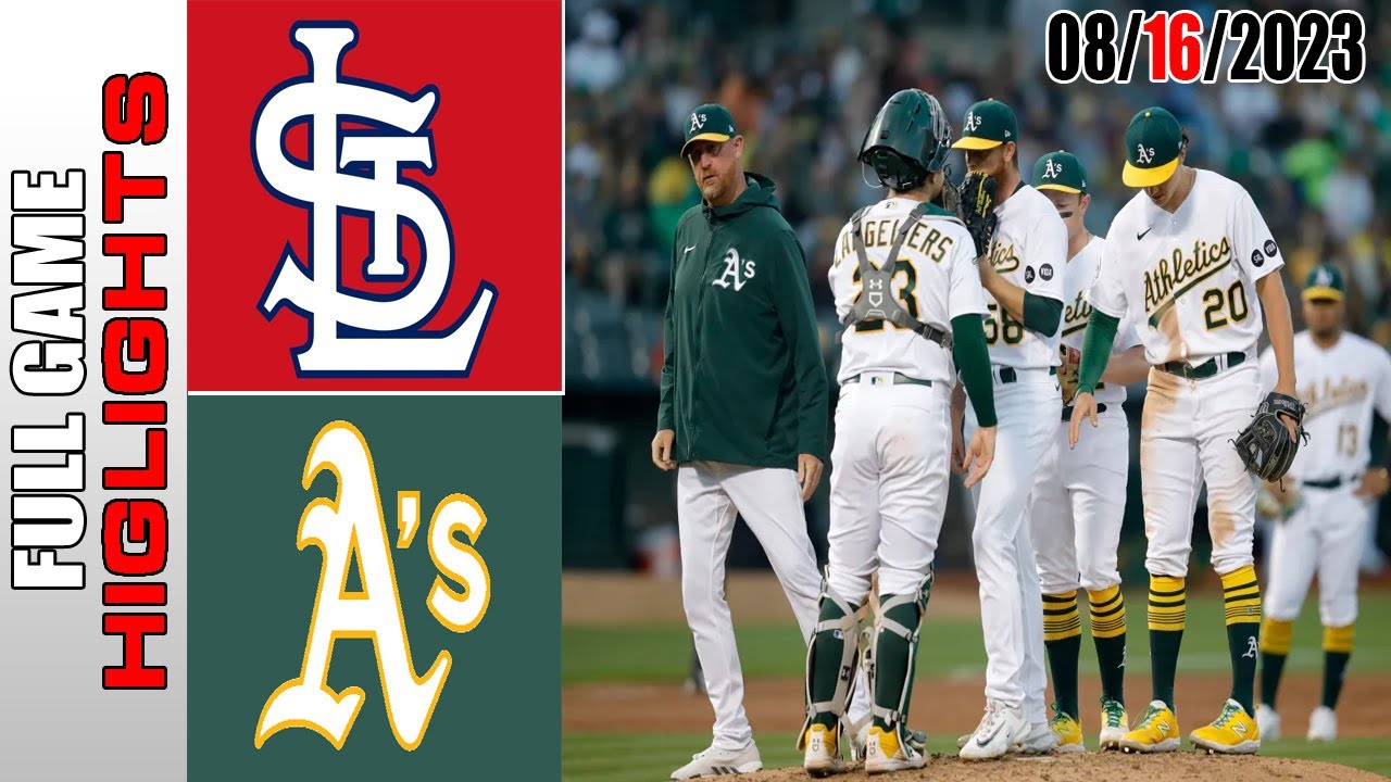 St.louis Cardinals Vs Oakland Athletics Full Highlights [today] | August 16, 2023 | Mlb 2023