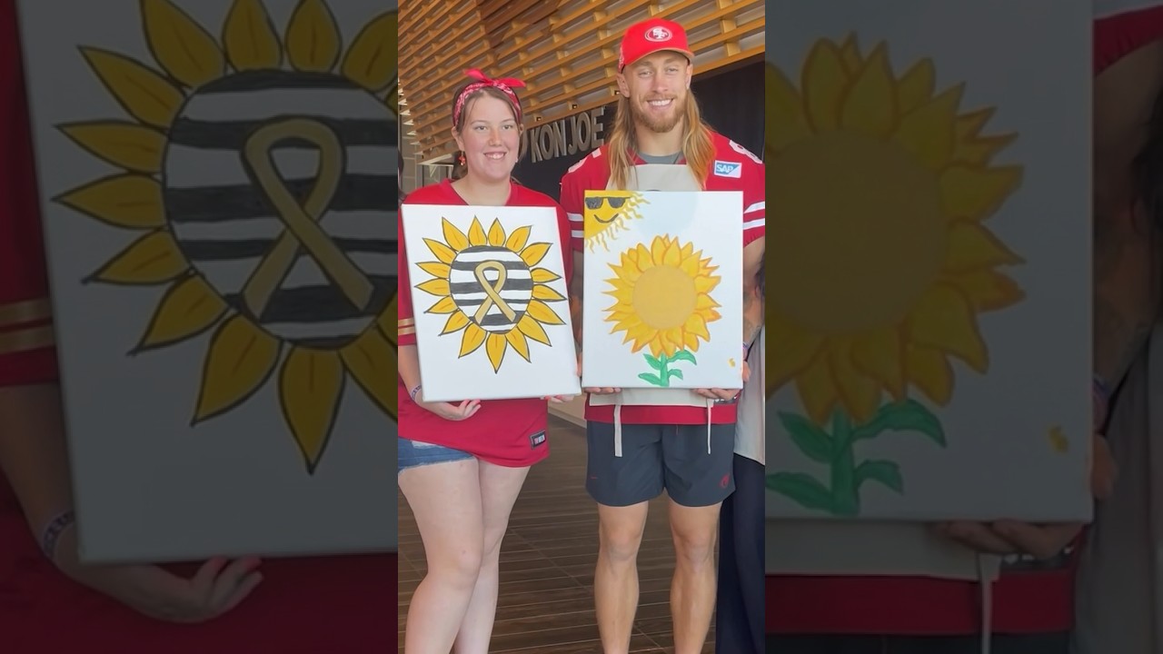 #49ers Players Partnered With Cancer Warriors For An Art Therapy Session ❤️🎨 #shorts #crucialcatch