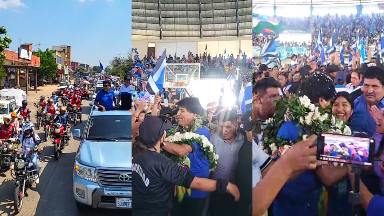 Así Recibieron A Evo Morales Ayma En Santa Cruz Concentración En El Torno