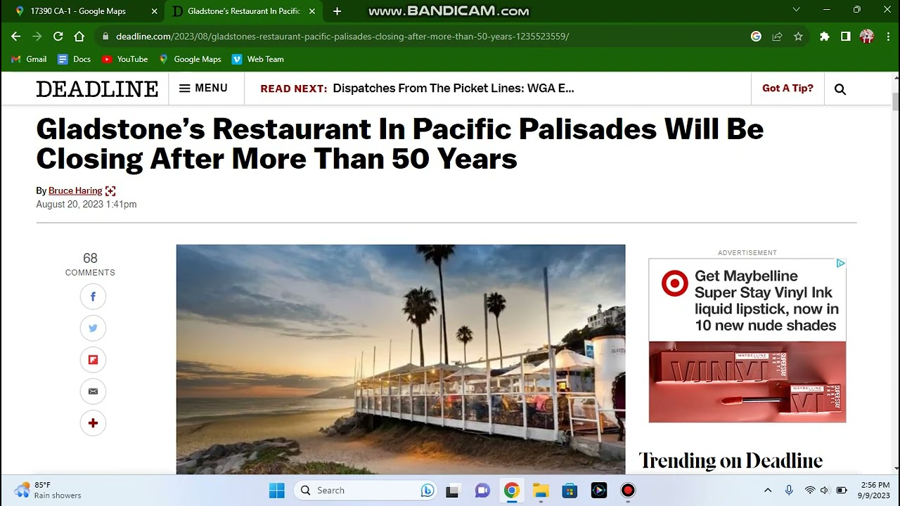Breaking News: Gladstones Restaurant at Pacific Palisades in Los Angeles To Shut Down 2 Breaking News: Gladstones Restaurant At Pacific Palisades In Los Angeles To Shut Down