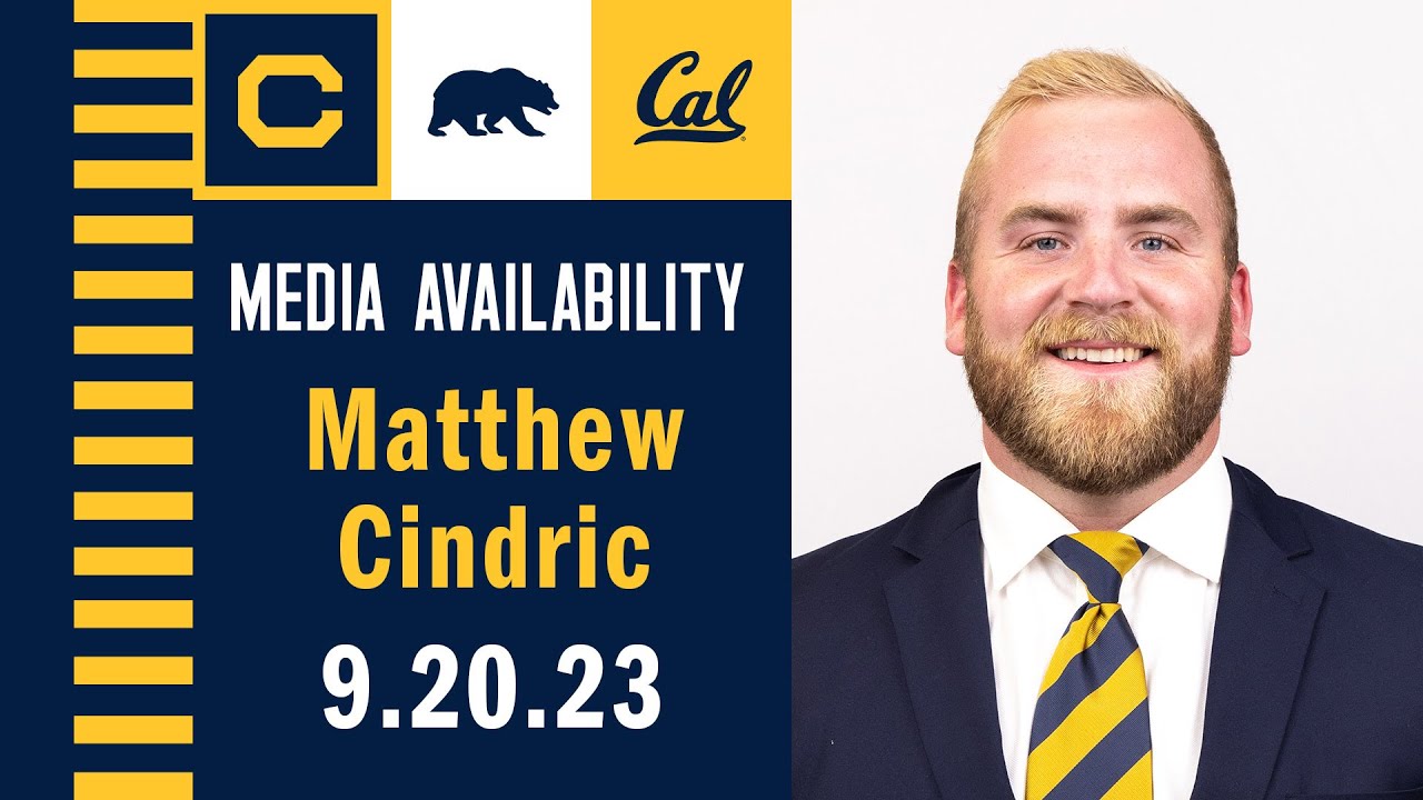 Cal Football: Matthew Cindric Media Availability (9.20.23)