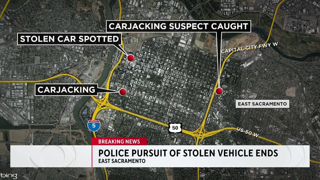 Carjacking Suspect Leads Officers On Lengthy Chase In And Around Sacramento