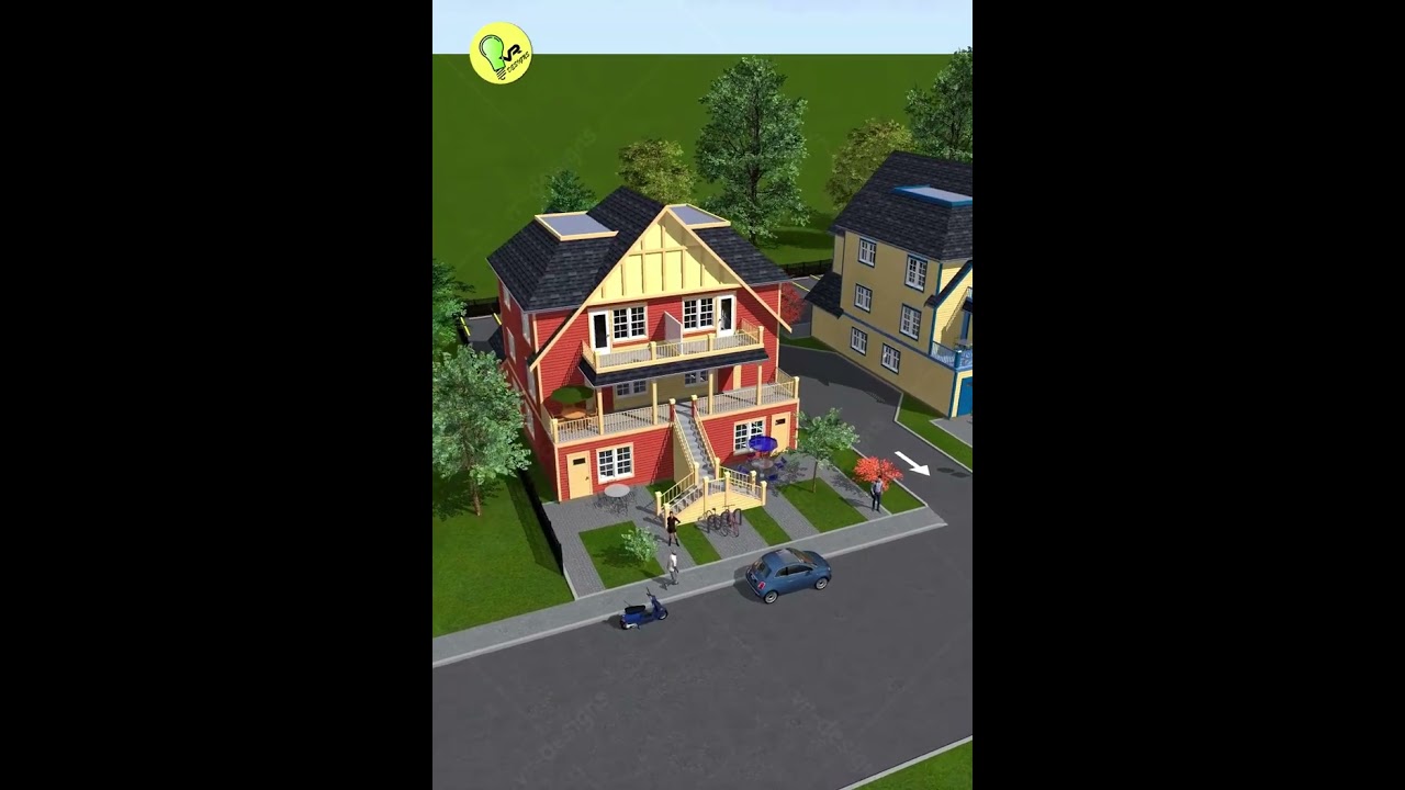 Design Ideas: Part 2, New Painted Ladies Style Houses, 3d Video #apartment #animation #sanfrancisco