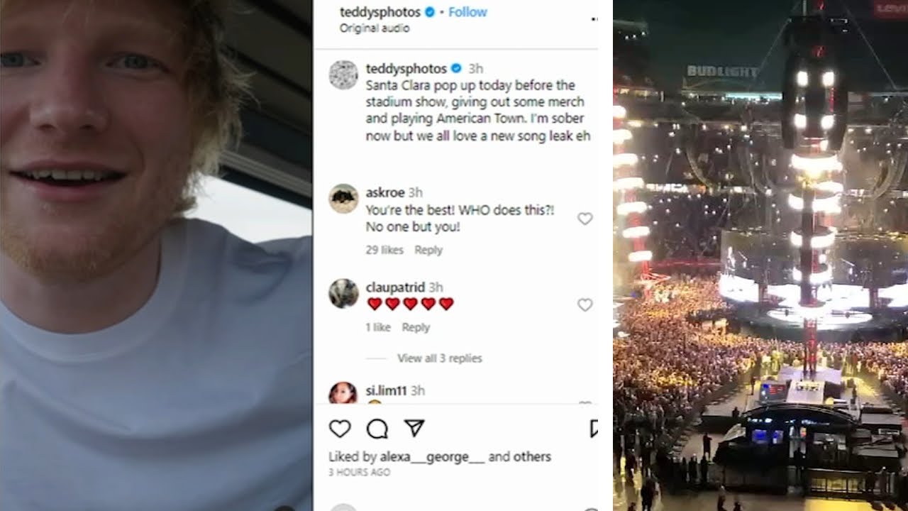 Ed Sheeran surprises fans with pre-concert song at merch truck in Levi's Stadium 1 Ed Sheeran Surprises Fans With Pre Concert Song At Merch Truck In Levi’s Stadium