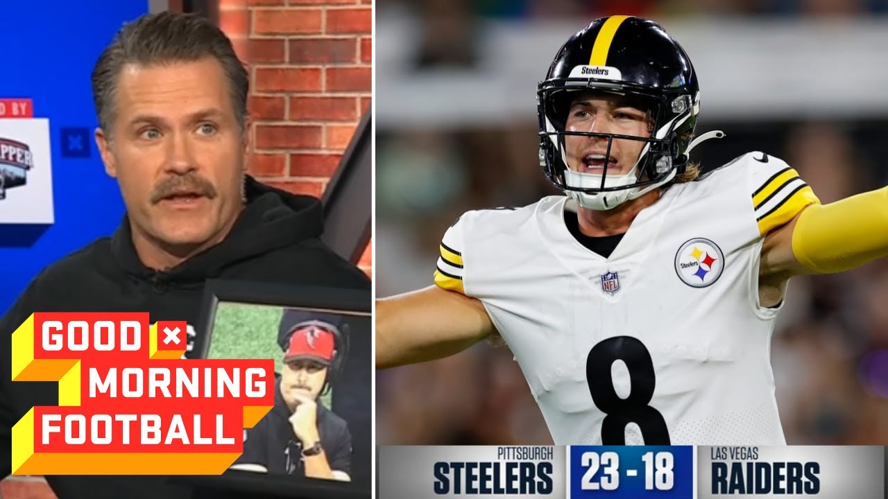 Gmfb | Kyle Brandt Hails Kenny Pickett Throws 2 Td Passes To Lead Steelers 23 18 Win Over Raiders