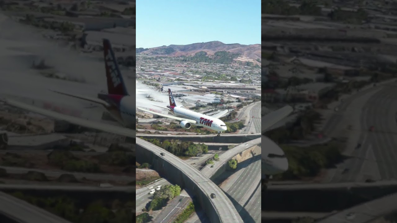 Hard Landings Tam Airlines Boeing 777 At San Francisco Airport #shorts