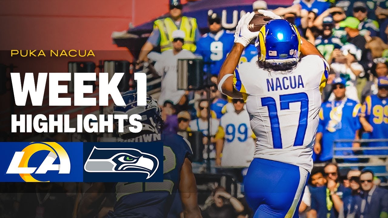 Highlights: Rookie Wr Puka Nacua’s 10 Catches In His 119 Yard Pro Debut | Week 1 Vs. Seahawks